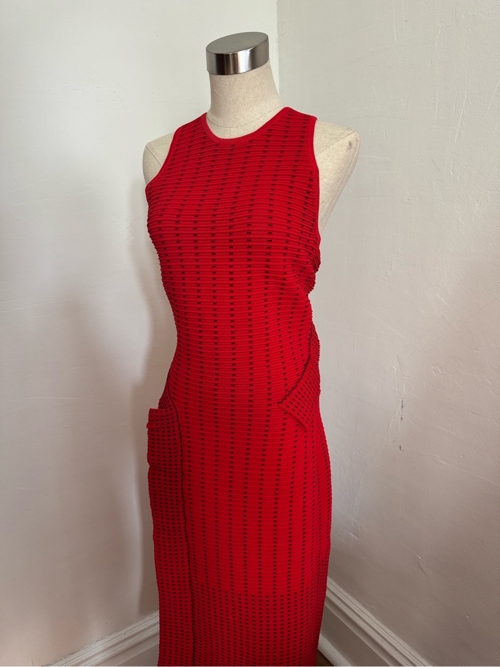 Jonathan Simkhai Red Sleeveless Knit Maxi Dress